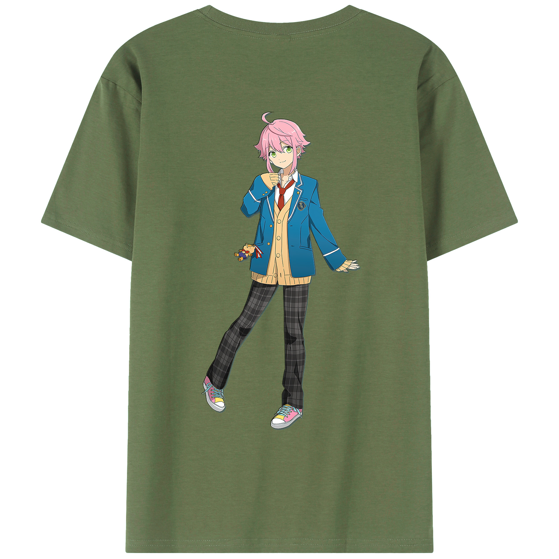 （画像用） あんさんぶるスターズ! Ensemble Stars 綿100％ メンズ半袖Tシャツ（バックプリント） 通気性